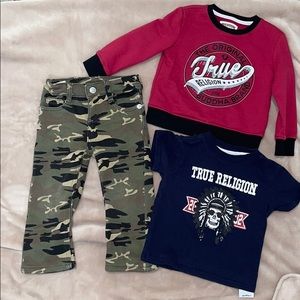 TODDLER TRUE RELIGION SET WORN ONCE